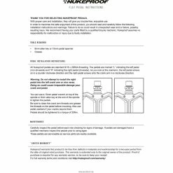 Pédales Plates Nukeproof Neutron EVO (Electron EVO) -Promos Pédales et pièces Boutique NP Flat Pedal instructions 1