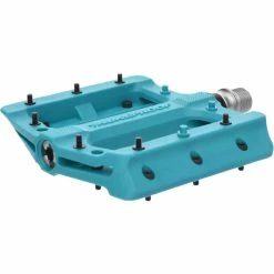 Pédales Plates Nukeproof Neutron EVO (Electron EVO) -Promos Pédales et pièces Boutique Nukeproof Neutron EVO Flat Pedals Mustard Turquoise 02